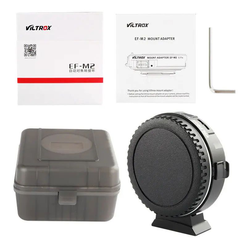 Кольцо адаптер Viltrox EF M2 II для объектива с автофокусом 0.71x Canon камеры MTF M4/3 GH5/4/3 GF8 omypus