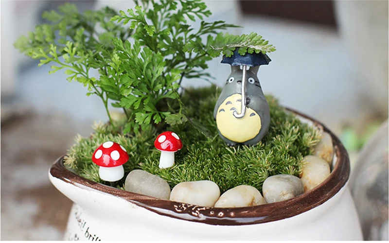 20pcs/set Cute DIY Resin Fairy Garden Craft Decoration Miniature Micro Gnome Terrarium House Mediterranean Mushroom Cast | Дом и сад