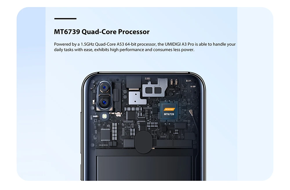 Смартфон UMIDIGI A3 Pro Android 9,0 с полным экраном 5," 19:9 3 ГБ ОЗУ 32 Гб ПЗУ четырехъядерный 12 Мп+ 5 Мп разблокировка лица двойной 4G