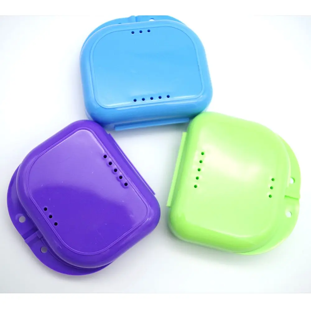 Пластиковый контейнер для хранения искусственных зубов 80 х78 х28 мм|plastic storage|storage box