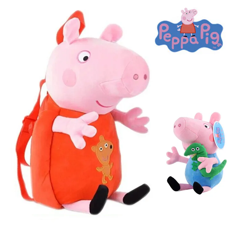 Пеппа свинка Джордж плюшевый рюкзак школьный высокое качество мягкая утолщенная