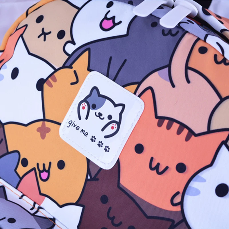 Аниме Neko Atsume сумка на плечо Повседневная кошка задний двор нейлоновый рюкзак 15 дюймов ноутбук дорожная школьная сумка для подростков мальчиков девочек