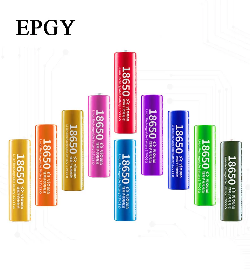 EPGY 100% Новый оригинальный 3 7 v 2400 mah 18650 литиевая аккумуляторная батарея для