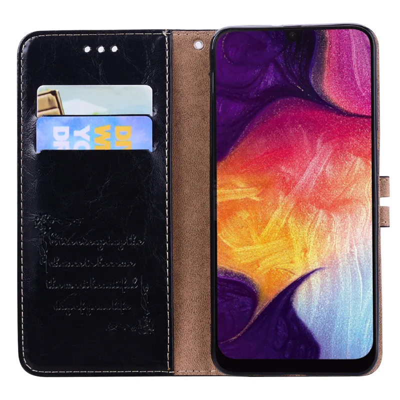 Роскошный кожаный флип-чехол для samsung Galaxy A50, чехол, мягкий силиконовый кошелек, подставка, флип-чехол для телефона, чехол для samsung A50, чехол