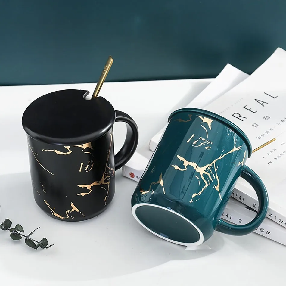Мраморный цвет креативные керамические чашки и кружки офисная чашка для кофе с