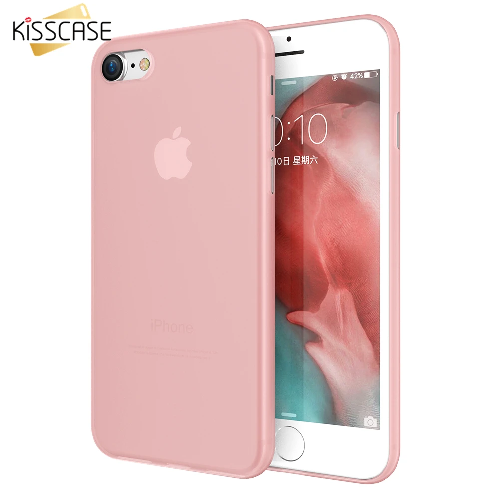 Ультратонкий чехол KISSCASE для iPhone X XS Max XR 7 8 Plus цветные жесткие чехлы 6S 6