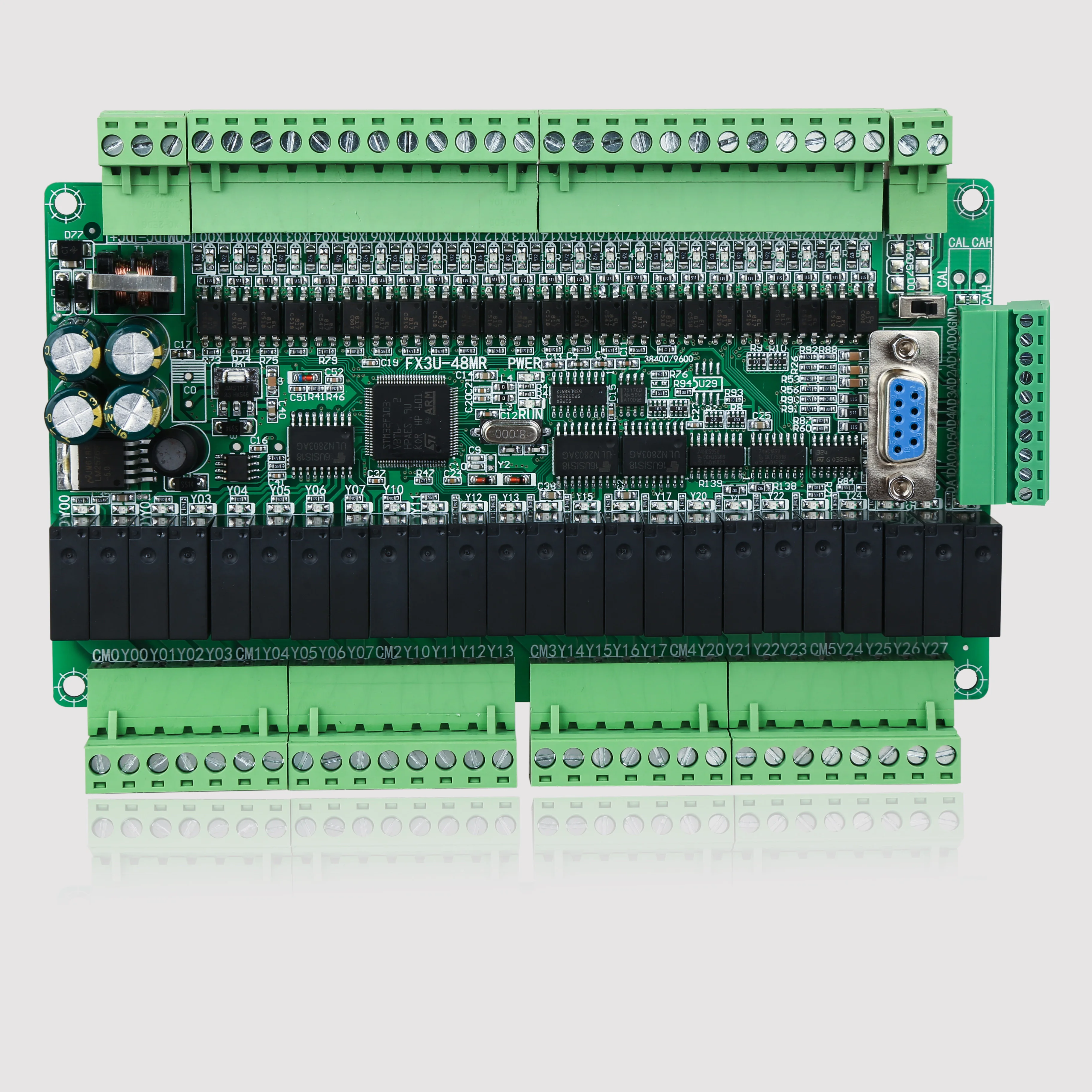 FX1N FX2N FX3U 48MR или 48MT, 6AD 2DA PLC RS232 RS485 Modbus RTU 24VDC для Mitsubishi PLC, может опционально