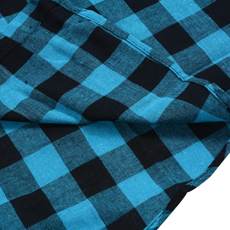 LASPERAL повседневная клетчатая рубашка мужская летняя модная деловая облегающая с