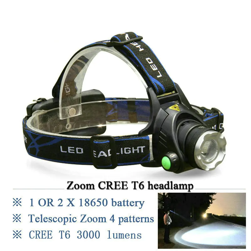 2019 Новый Масштабируемые мощный налобный фонарь CREE XML T6 L2 4 режимами Налобный