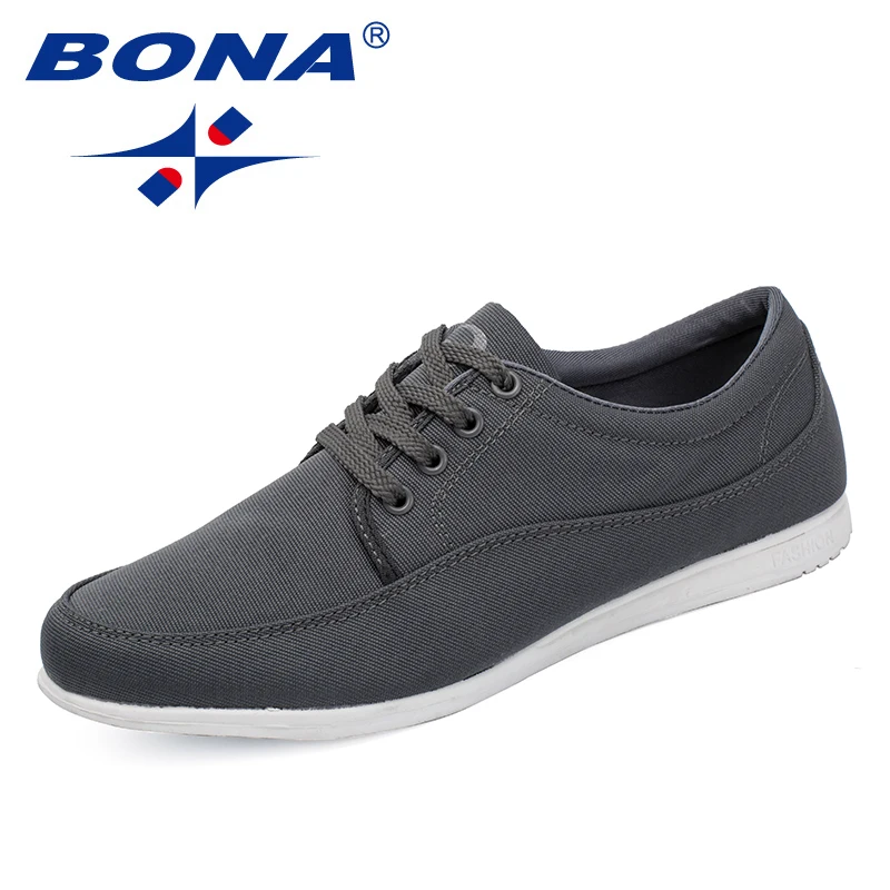 BONA New Classics Style Men Casual Shoes Canvas Leisure Lace Up Fashion Sneakers Comfortable Free Shipping |