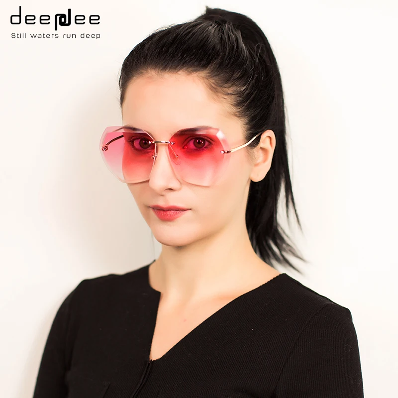 Deepdee Oversized Big Sunglasses 2019 Woman/Man Sun protection UV400 Fashion Transparent glasses Elegant Luxury Eyewear M | Аксессуары