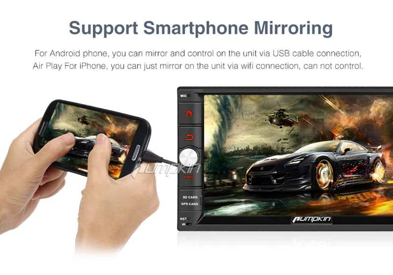 Тыквы 2 Din 7 ''Android 6 0 универсальный автомобильный Радио нет dvd плеер gps навигации