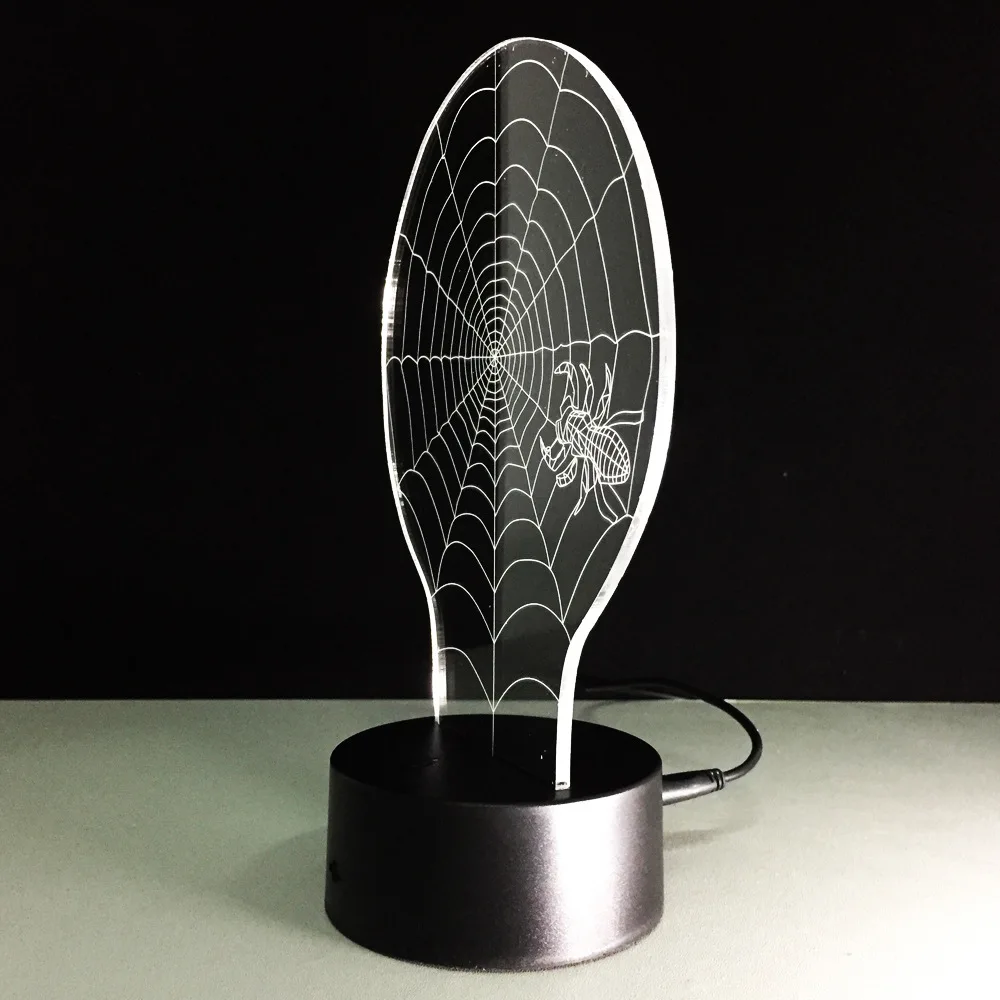 3D spider web colorful acrylic visual stereo LED decorative lamp with black base Bluetooth wireless speaker gift A29 | Игрушки и хобби