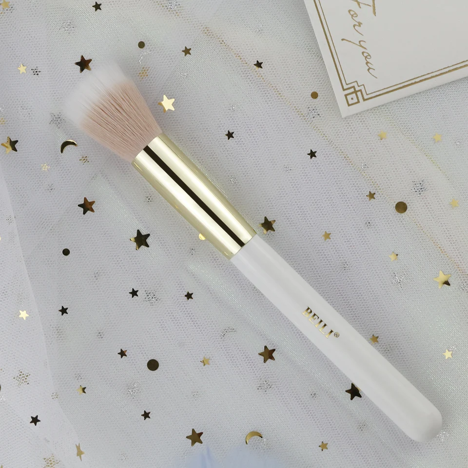 BEILI Pearl White Pro Кисть для макияжа нано Шерстяное волокно Золотая Пудра основа румяна