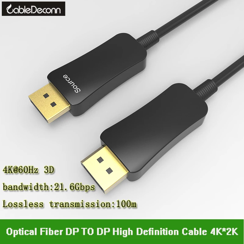 Активный оптоволоконный кабель Displayport 100 AOC 2 м 1 4K @ 60 Гц от dp до 21 6 Гбит/с transsmisiom без
