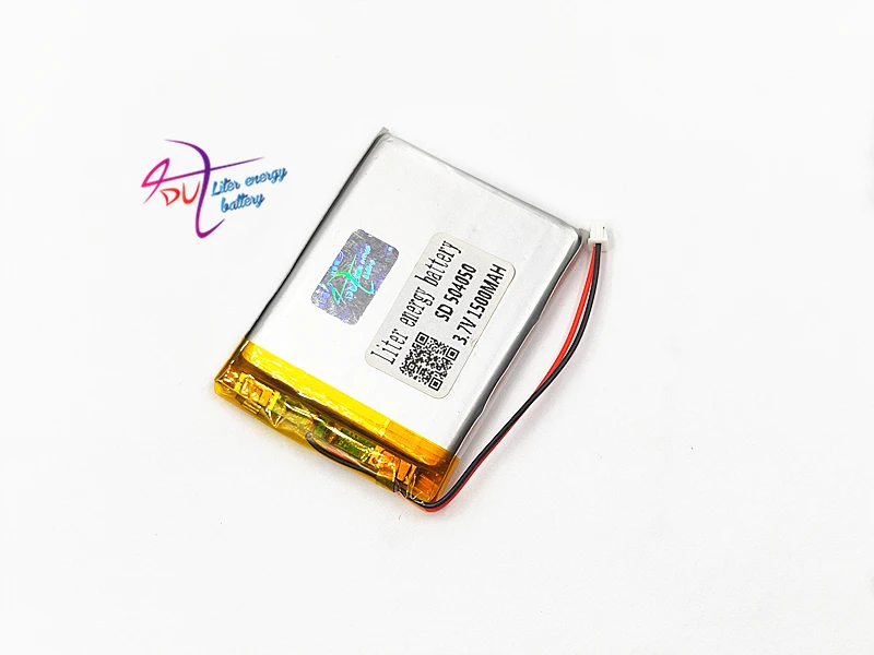 JST 1 25 мм 2pin 504050 3 7 V 1500mAh литий полимерная LiPo аккумуляторная батарея для Mp3 DVD PAD