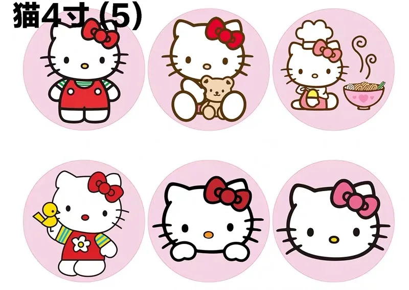 kitty 4 inch cake Съедобный мультфильм риса вафельный бумажный Топпер на торт украшение легко использовать для 4-10 дюймов торт, печатная рисовая бумага только, 1 лист - Цвет: kitty 4 inch cake