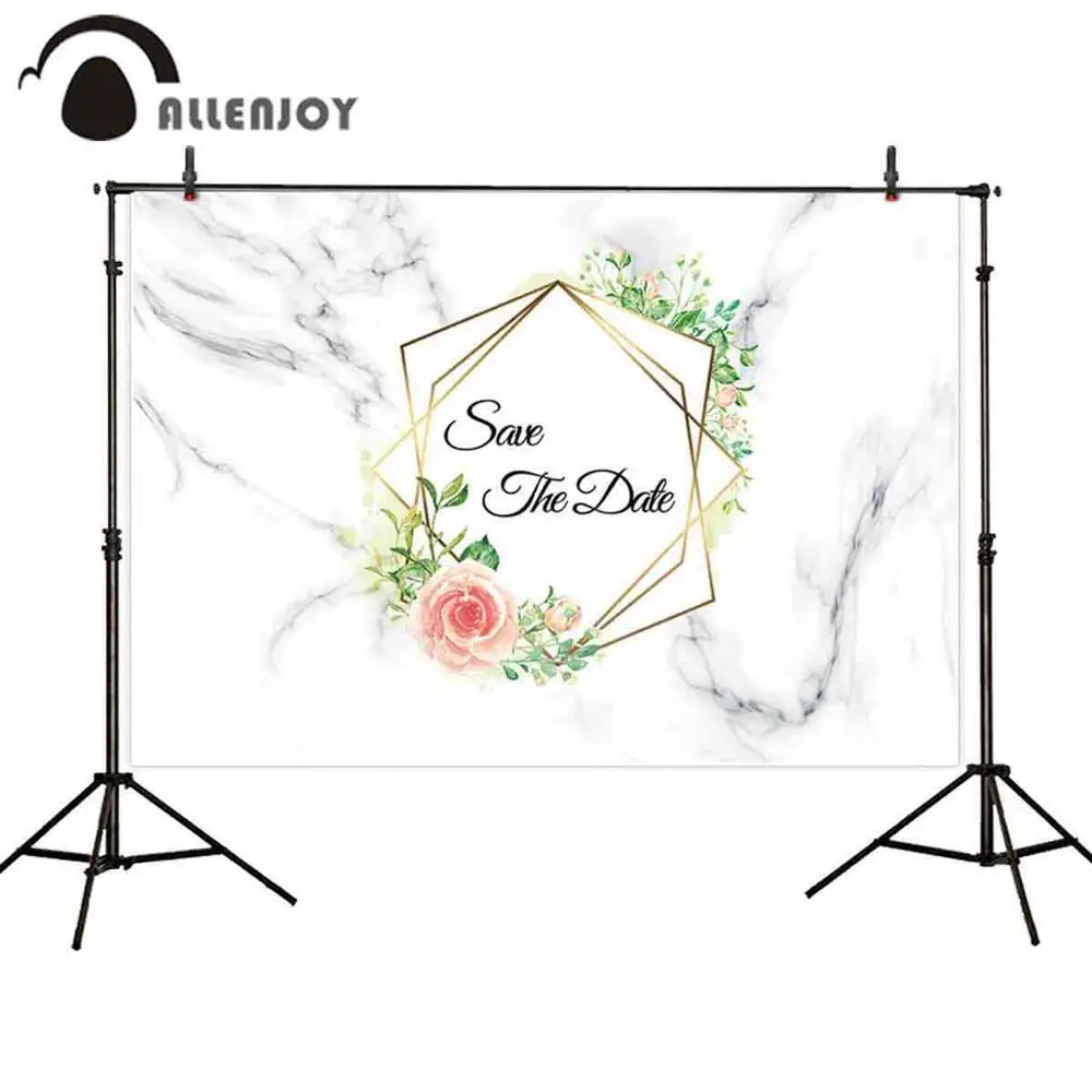 Allenjoy свадебные фоны для фотосъемки с белой мраморной текстурой розы Простой