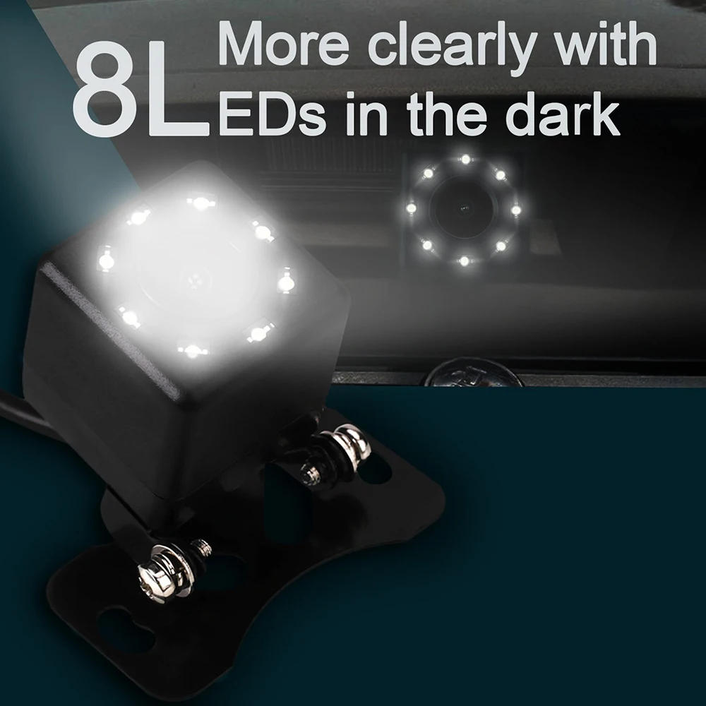 Резервная камера HD 8LED высокое видение Автомобильная заднего вида