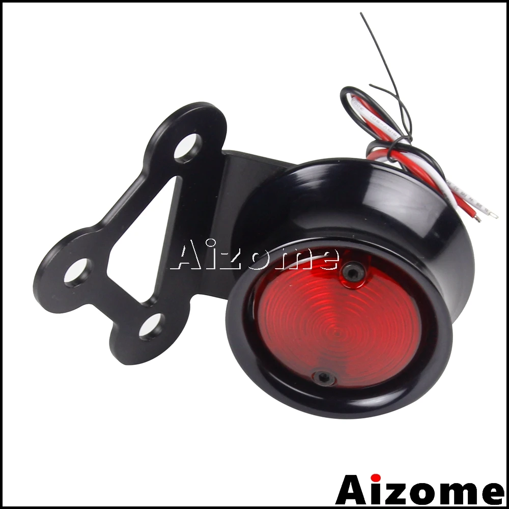 Винтажный круглый светодиодный задний фонарь для мотоцикла алюминиевый стоп