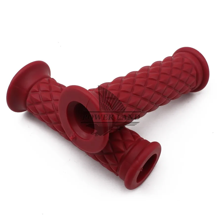 Красный 7/8 ''Ретро винтажный ручной Руль для Honda Suzuki Kawasaki Triumph Royal Enfield Cafe Racer Bobber