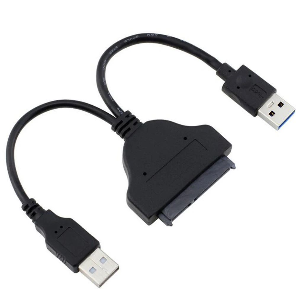 Новый адаптер CHIPAL для кабеля SATA с USB 3 0 на 7 + 15 22Pin внешний источник питания 2 5
