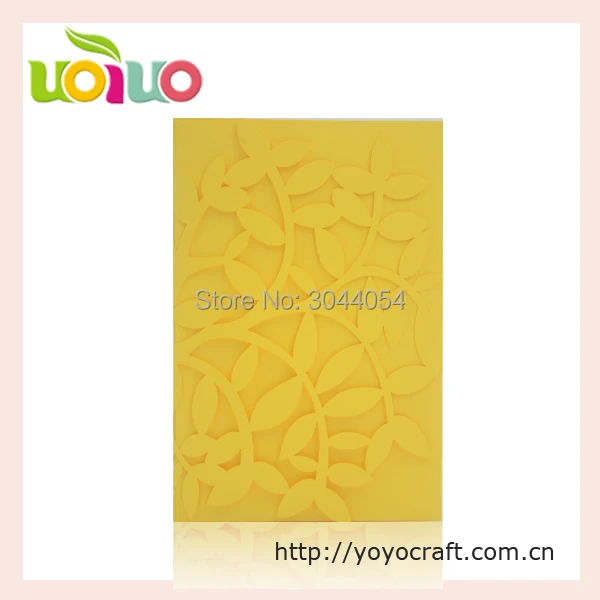 Роскошные листья 3 складки Свадебные поздравительные открытки 100 шт с бантом