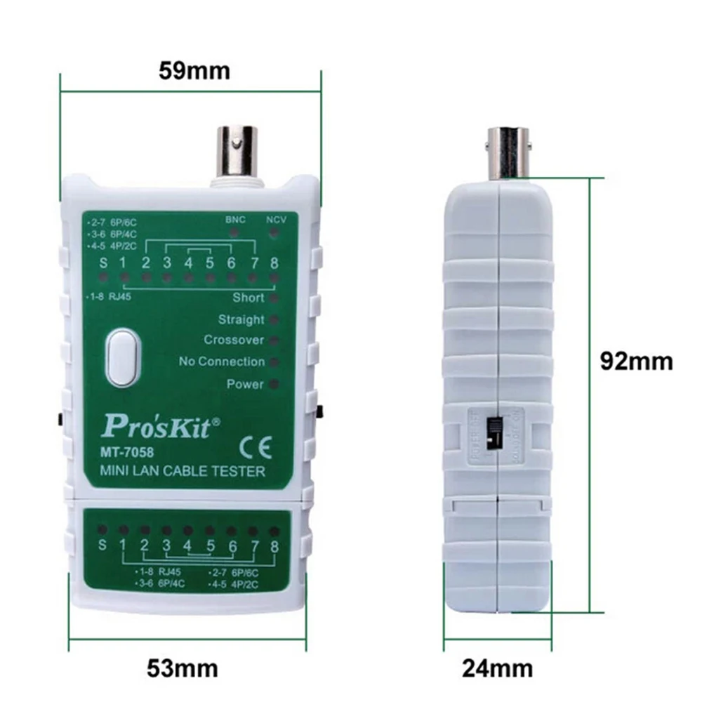 Многофункциональный сетевой тестер Pro'sKit мини кабелей BNC беспроводной