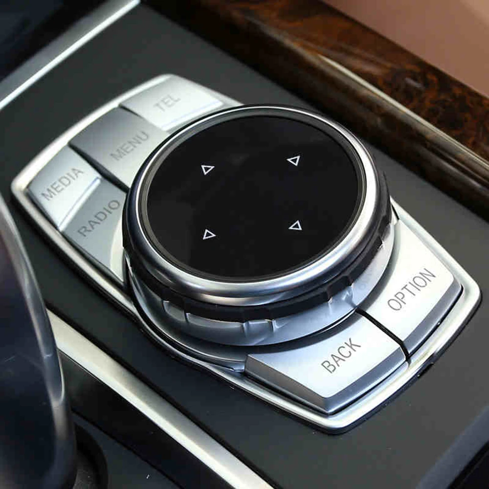 1 10 шт. алюминиевая мультимедийная ручка управления Кнопка крышки наклейки для BMW