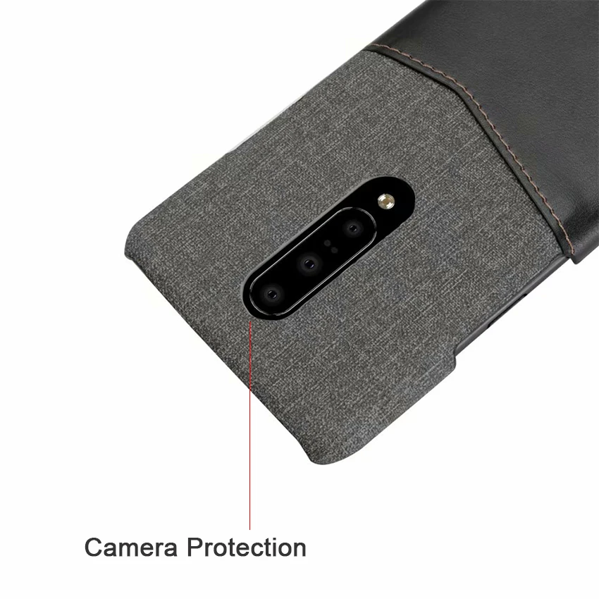 Luxury Cloth Skin PU Leather Phone Case Soft Fabric Thin Light Card Slots Holder Wallet Back Cover for Oneplus 7 Pro 6.41&quot 6.67&quot |