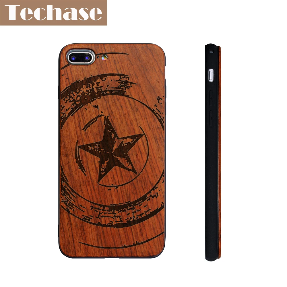 Techase жесткие чехлы на заднюю панель для iPhone 6s Чехол серии Marvel Super Heroes телефонов 7 Plus