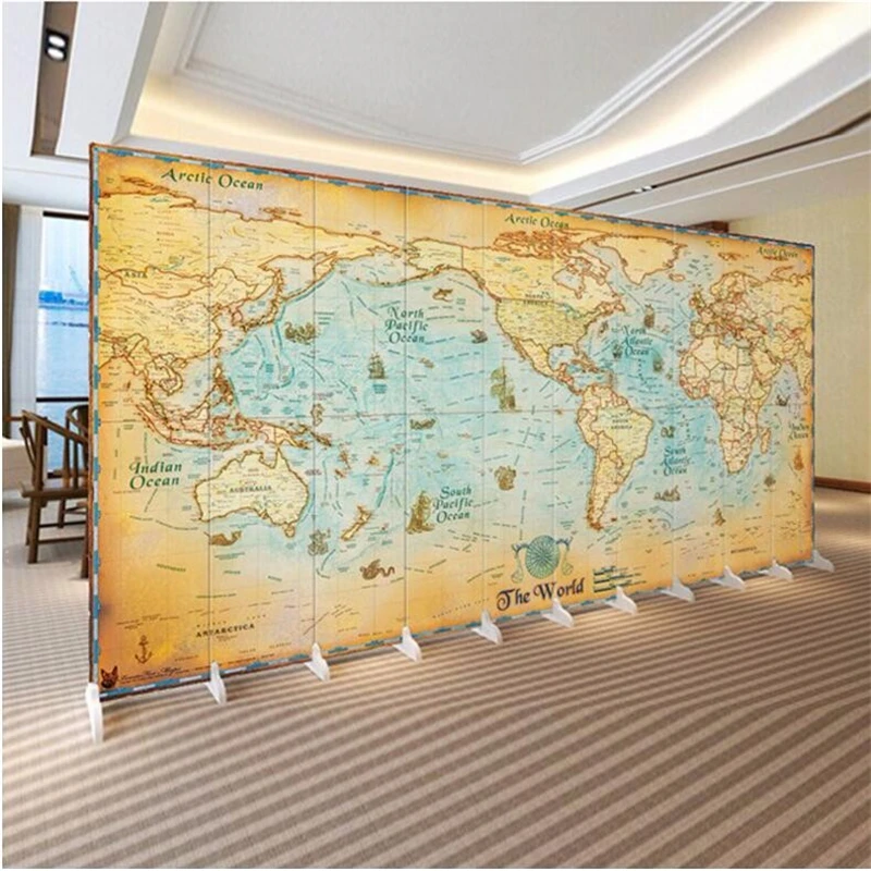 

Фотообои beibehang, настенная роспись, европейский офис, диван, фон, ретро, HD, Карта мира, фреска, обои для гостиной