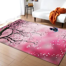 Nordic Carpets Soft Flannel 3D Cherry Blossoms Printed Area Rugs Parlor Mat Rugs Anti-slip Large Rug Carpet for Living Room Nordic Carpets Soft Flannel 3D Cherry Blossoms Printed Area Rugs Parlor Mat Rugs Anti-slip Large Rug Carpet for Living Room