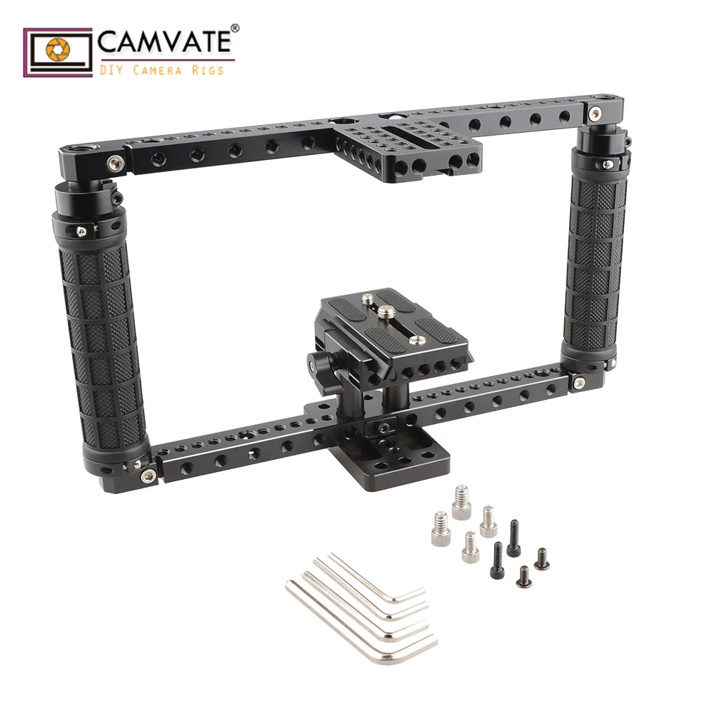 CAMVATE двойного назначения Регулируемая клетка для 80D, GH5(Basic) C1722 камеры фотографии аксессуары