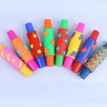 Для малышей и детей постарше со шляпками образовательные игры художественная инструмент набор для рисования спонжевой кисти набор ролик для нанесения граффити Печать инструмент для Детские Картины сделай сам