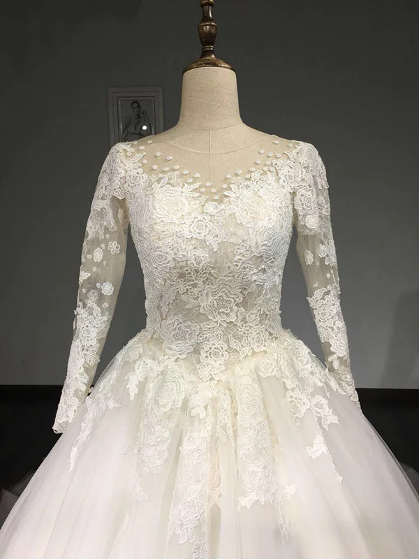 Vestido De Noiva свадебное платье с длинными рукавами 2018 арабское принцессы Casamento