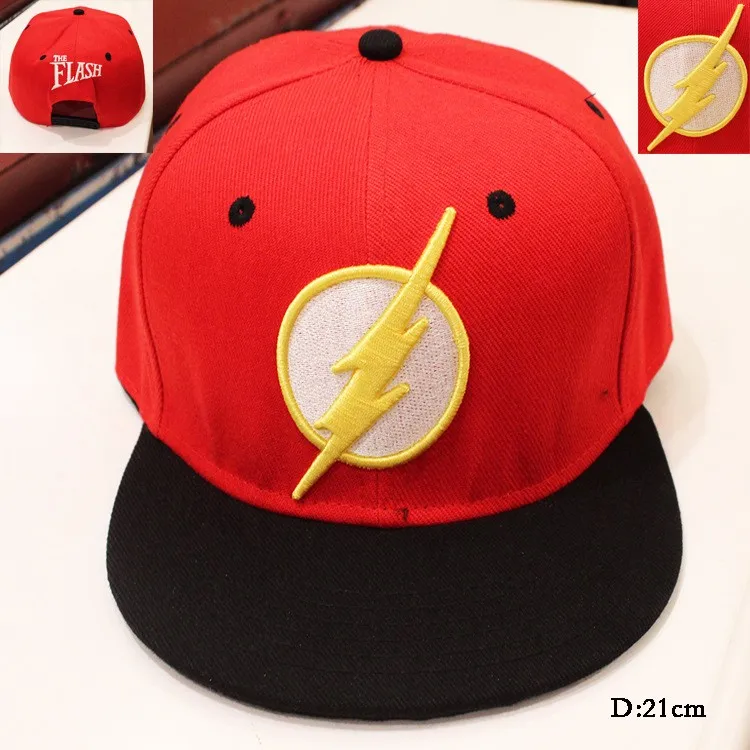 Новое поступление Marvel Animation cap s Flash Snapback cap s для взрослых крутая бейсболка для мальчиков шапки хип-хоп для мужчин и женщин 2 цвета - Цвет: black and red