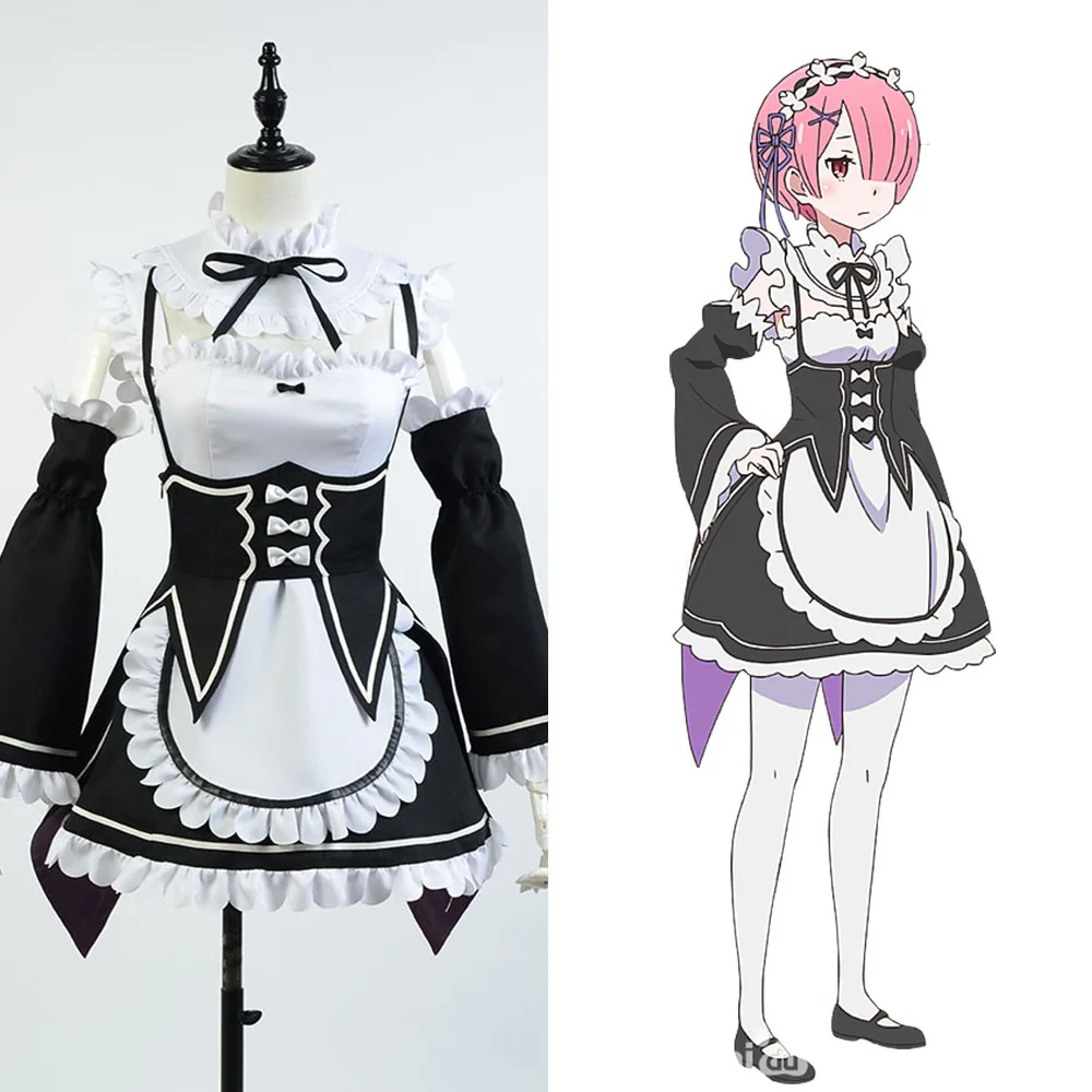 

Re:Zero Life in a Different World from Zero Ram Cosplay Costume Halloween Carnival Costume For Woman Girls Full Set