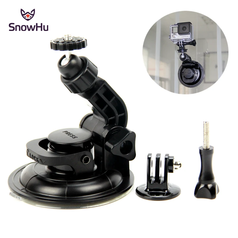 SnowHu 9CM Car Suction Cup Tripod Adapter Holder Sucker For GoPro Go pro Hero 7/6/5/4/3 for Xiaomi Yi 4K+ sjcam sj4000 eken GP70 |