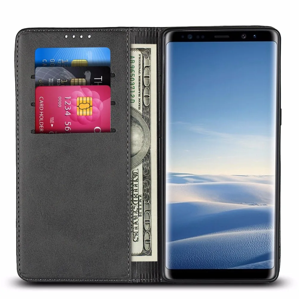 Для samsung Galaxy Note 8 Флип кожаный чехол для телефона кошелек чехол-подставка