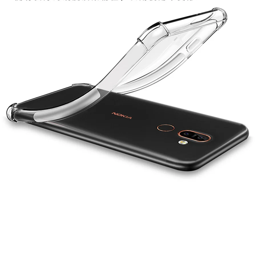 Для Nokia 7 Plus чехол антидетонационный силиконовый Премиум ТПУ мягкий для телефона