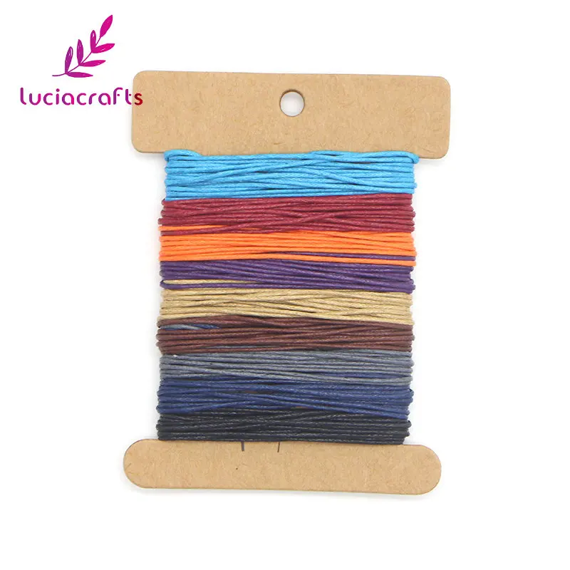 Mixed Color 1 18yard Lucia crafts 1 мм нить шнуры шамбала веревка Вощеная хлопковая струна ожерелье шнур DIY ручной работы фитинги материалы W0701 - Цвет: Mixed Color 1 18yard