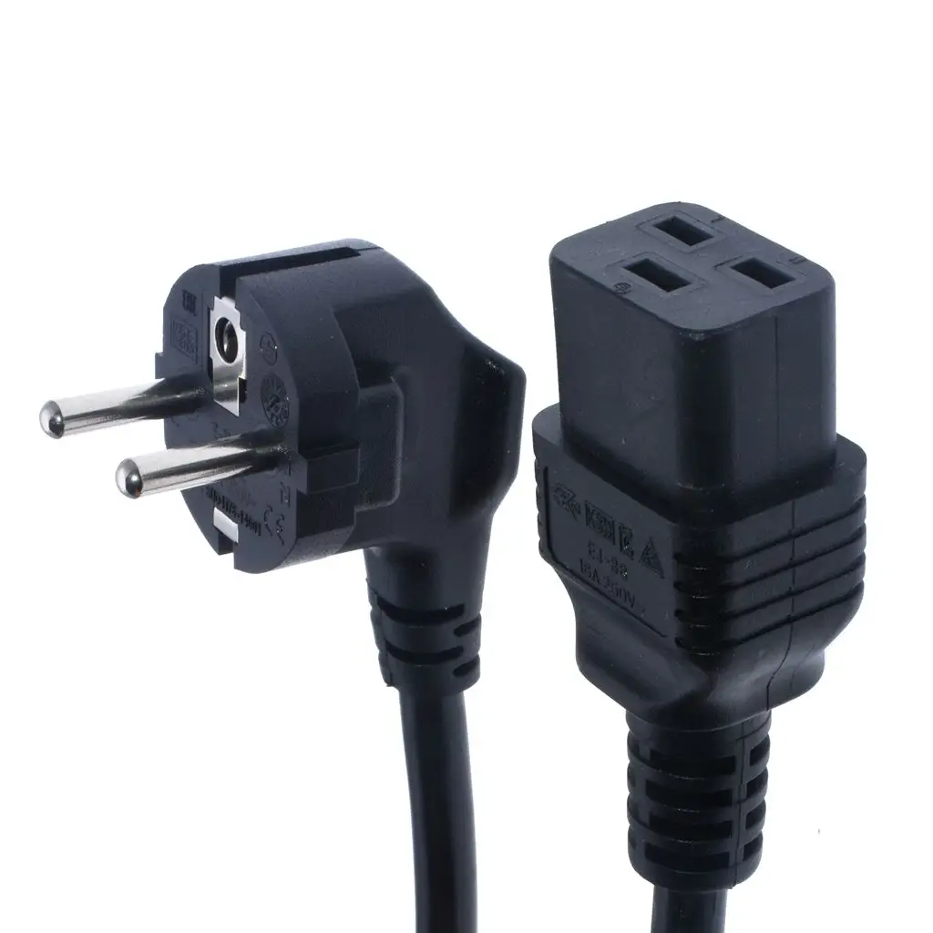 Евро Schuko CEE7/7 вилка к IEC320 C19 AC Шнур питания для PDU UPS, H05VV-F 3g 1,5 мм, 1,8 м