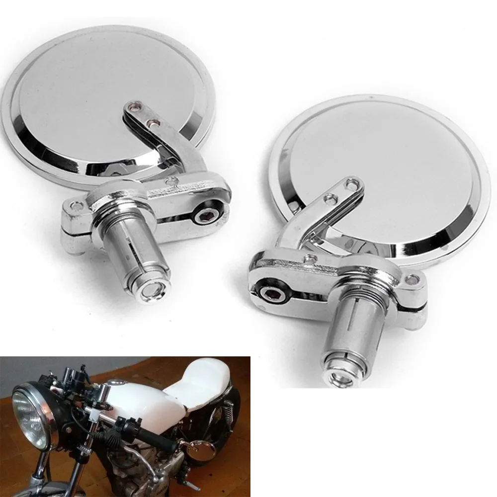 Зеркало заднего вида хромированное 3 дюйма 7/8 дюйма|chopper motorcycle accessories|motorcycle