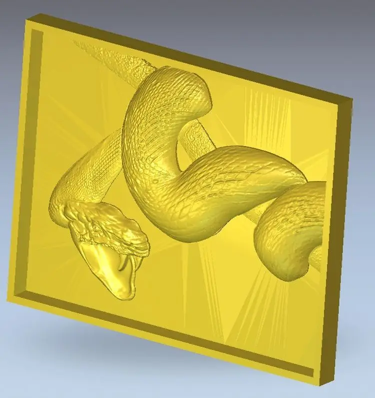 3d модель рельеф для ЧПУ в формате STL file Panno_Snake_1|3d model relief|3d relief modelfor cnc |