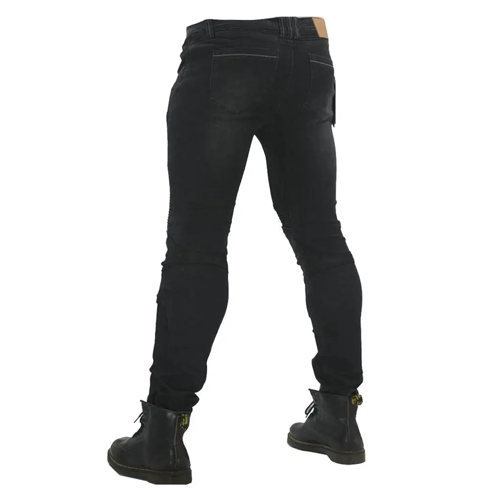 Мужские летние мотоциклетные брюки джинсы панталоны с 4 защитными накладками для