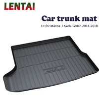 ealen 1pc car rear trunk cargo mat for mazda 3 axela sedan 2014 2015 2016 2017 2018 boot liner tray anti slip mat accessories