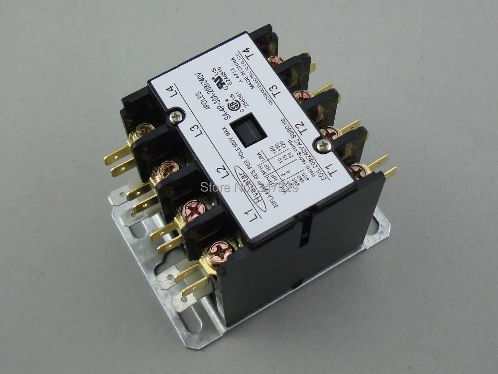 Hvacstar SA 4P 30A 208/240V Контактор определенного назначения 4Poles 30FLA AC Coil контактор DP