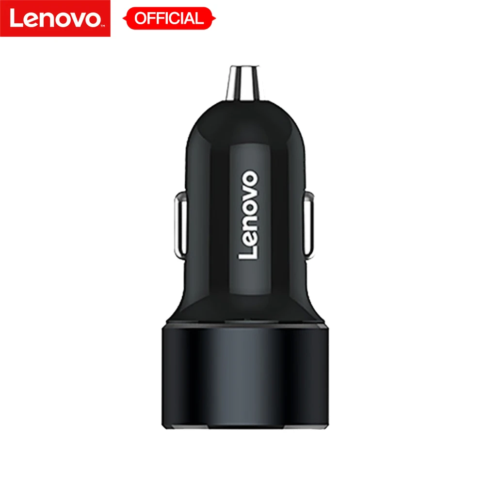 Lenovo HC12 умных зарядных порта USB для автомобиля Зарядное устройство 2-Порты и разъёмы 2.4A кабель для быстрой зарядки с металлической AC/DC 12-24V Dual USB Автомобильное зарядное устройство для зарядки для бытовой электроники