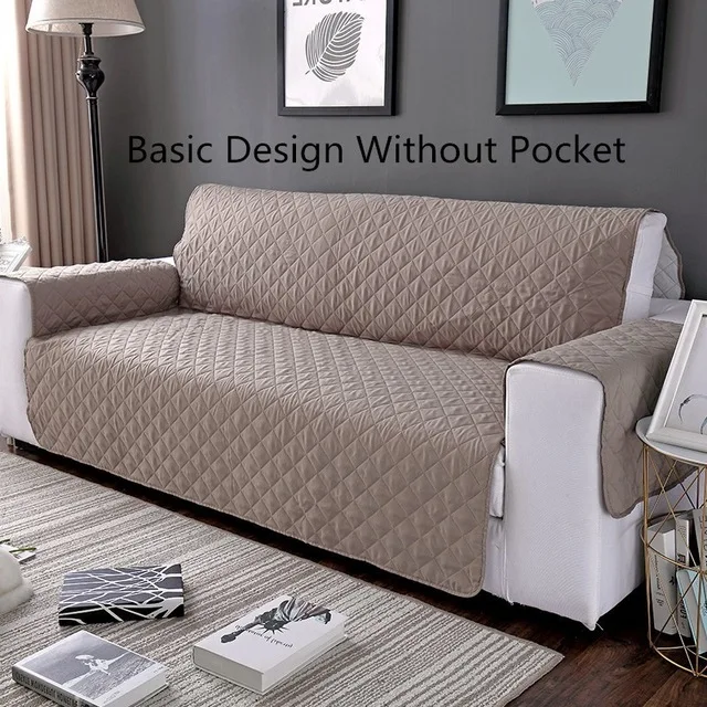 Light Grey Чехлы для диванов, стеганый водонепроницаемый чехол для дивана, защитный чехол для мебели, двусторонний, моющийся, съемный подлокотник, чехлы - Цвет: Light Grey